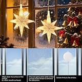 Jsdoin LED Christmas Window Light 2pc Stars with Timer Warm White Curtain Lights view 7