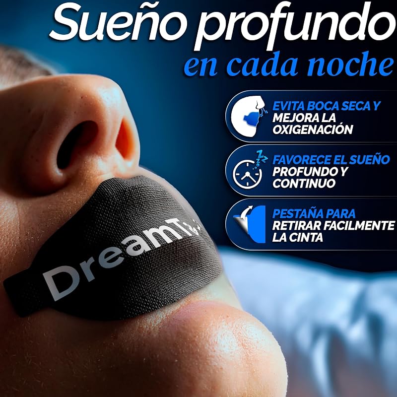® Mouth Tape 35 uds Premium – Cinta Bucal para Dormir – Mouth Tape for Sleeping – Reduce ronquidos, boca cerrada, tiras bucales para dormir, parche boca dormir – pegatinas para no roncar