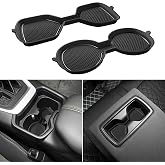 SENSHINE 3D Cup Holder Inserts for Toyota Rav4 Accessories 2025 2024 2023 2022 2021 2020 2019 Silicone Cup Coaster Mat Center Console Liner Protector Pad for Toyota Rav4 2Pcs (Black)