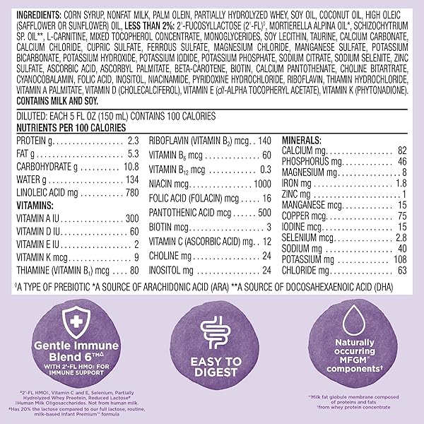 AMAZON BRAND – MAMA BEAR GENTLE PREMIUM BABY FORMULA POWDER, DHA FOR BRAIN SUPPORT, IMMUNE BLEND 6, 2’FL HMO, FOR FUSINESS, CRYING & GAS, 33.2 OUNCE (PACK OF 1)