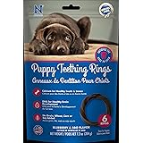 N-Bone Puppy Teething Rings Grain-Free Blueberry & BBQ Flavor Dog Treat, 6 Count Bag, 7.2-oz