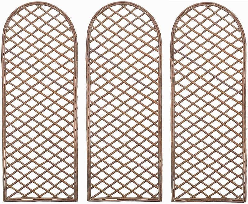 Selections Willow Garden Trellis with Curved Top 120x45cm Pack of 3