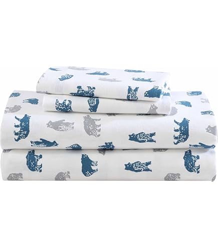 Eddie Bauer Jersey Knit Twin Sheet Set - Breathable, Soft Bedding (White) - View #10