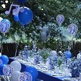 HYKJNBW Blue Balloons 50 Pack 12 Inch Latex Party Balloon view 7