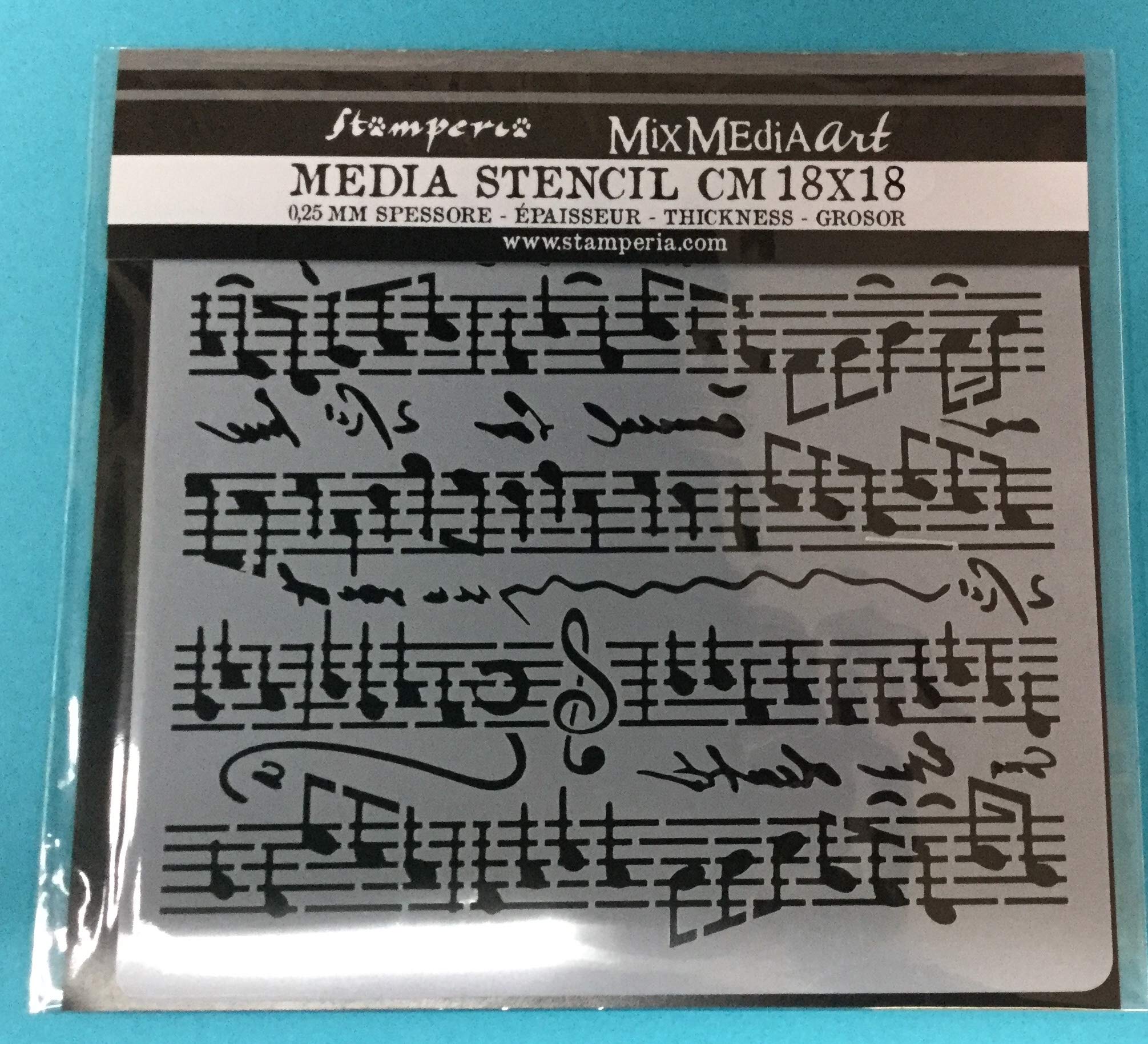 Stampería Thick Stencil 18 x 18 cm-Split, Multicoloured, 18 x 18 cm