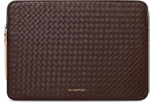 Comfyable Woven Laptop Sleeve 13 Inch Faux Leather Compatible with 13/13.3/14 Inch MacBook Air & MacBook Pro M5 M4 M3 M2 2025