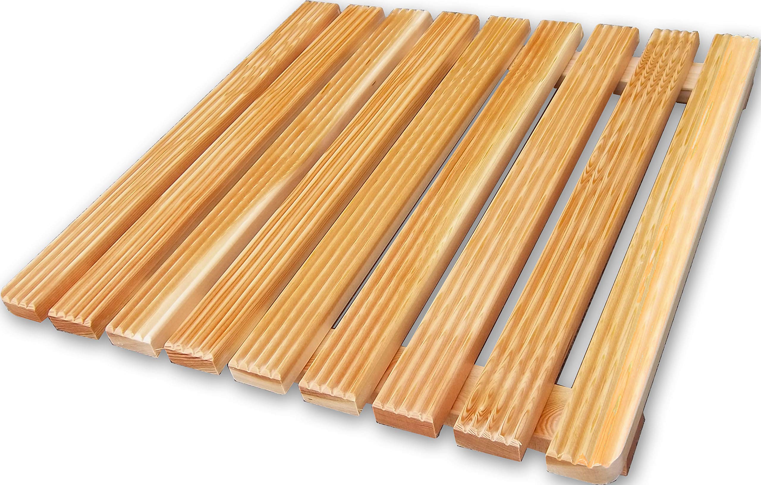 CASTELMERLINO 17 Larch Wood Shower Board 49 x 49 cm for Shower Trays 70 x 70 cm