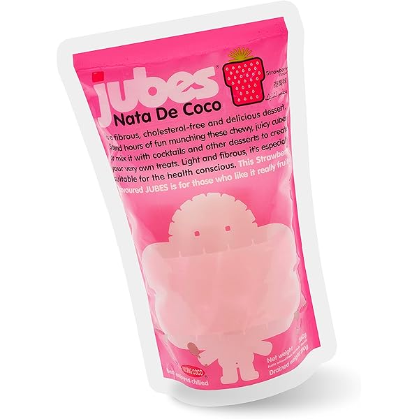 Amazon.com : Instan Jelly Nata De Coco Strawberry Flavor by Jubes 
