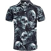 Goodstoworld Men's Novelty Hawaiian Button Down Shirts