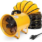 neverest&reg; 12-Inch Industrial Blower Fan, High-Powered 2400 CFM Portable | Portable Blower/Exhaust Fan with 32ft Flexible Hose, 7ft Cable/Plug, Heavy-Duty Exhaust Fan for Construction, Workshops