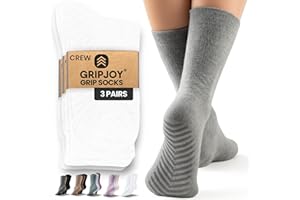 Gripjoy Grip Socks Non Slip Socks for Women Men - Non Skid Hospital Socks – 3 pk