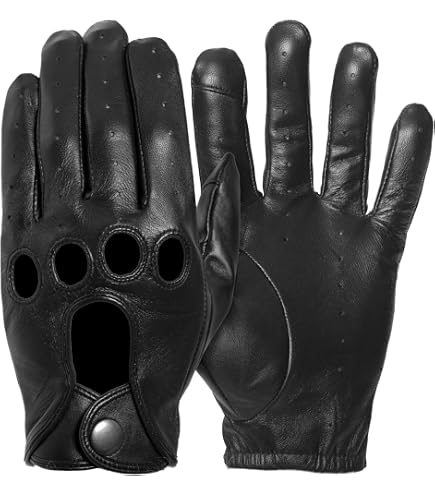Dents Mens Clifton Unlined Peccary Leather Gloves - Black - Small