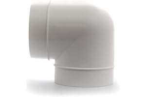 Vent Systems 4" inch Elbow 90 degree Duct Pipe Connector Flexible Round Tube Ventilation Hose ABS Plastic 100 mm
