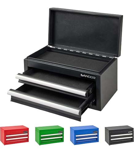 SUMERUZ Mini Tool Box with Drawers - Small Metal Tool Box, Micro