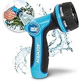 Aqua Joe AJHN102 Heavy-Duty Metal Multi-Function Hose Nozzle with Smart Throttle and 7 Sprayer Patterns