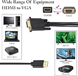 zdyCGTime HDMI to VGA Adapter 4K 1080P Cable USB Audio 1M Gold-Plated view 6