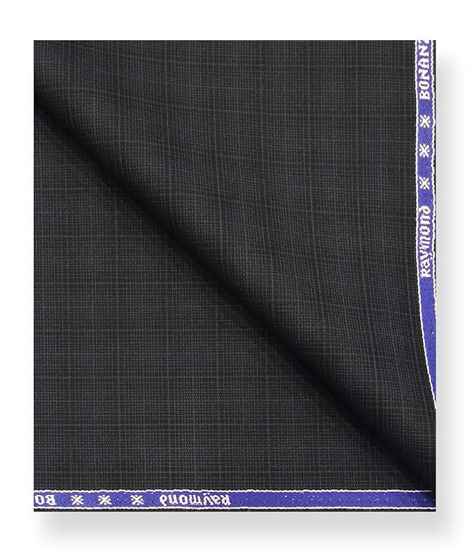 Buy Raymond Men's Checkered Suit Fabric (LSRAYTR55BKGRBLSLFCHKSEP_Grey