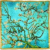 aningkimi 100% Mulberry Silk Scarf Women's Fashion Scarves Square and Long Bandana Shawls and Wraps Artist Collection Gift