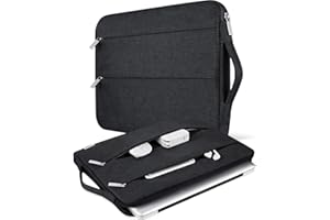 V VOOVA Laptop Sleeve 13 13.6 Inch Compatible with MacBook Air/Pro 13 M1/M2,Surface Laptop 4/5,Surface Pro X/9/8,13.5”Chromebook,Slim Computer Cover Bag,Black