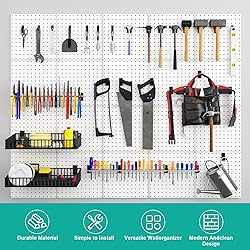 Hogurity Peg Board, 4 Pack Metal Pegboard Panels