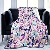 Butterfly Blanket Beautiful Butterfly Throw Blanket Ultra Soft Flannel Butterflies Blanket Gifts for Kids Adults 50