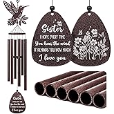 SteadStyle Sister Gift, Unique Sister Birthday Gifts from Sisters Brothers, Mother's Day, Valentine's Day Thanksgiving Christmas Large Size Sister Hummingbird Wind Chime 37 in