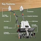 VonHaus Electric Tiller 1500W Rotavator Garden Cultivator 450mm 400RPM view 6