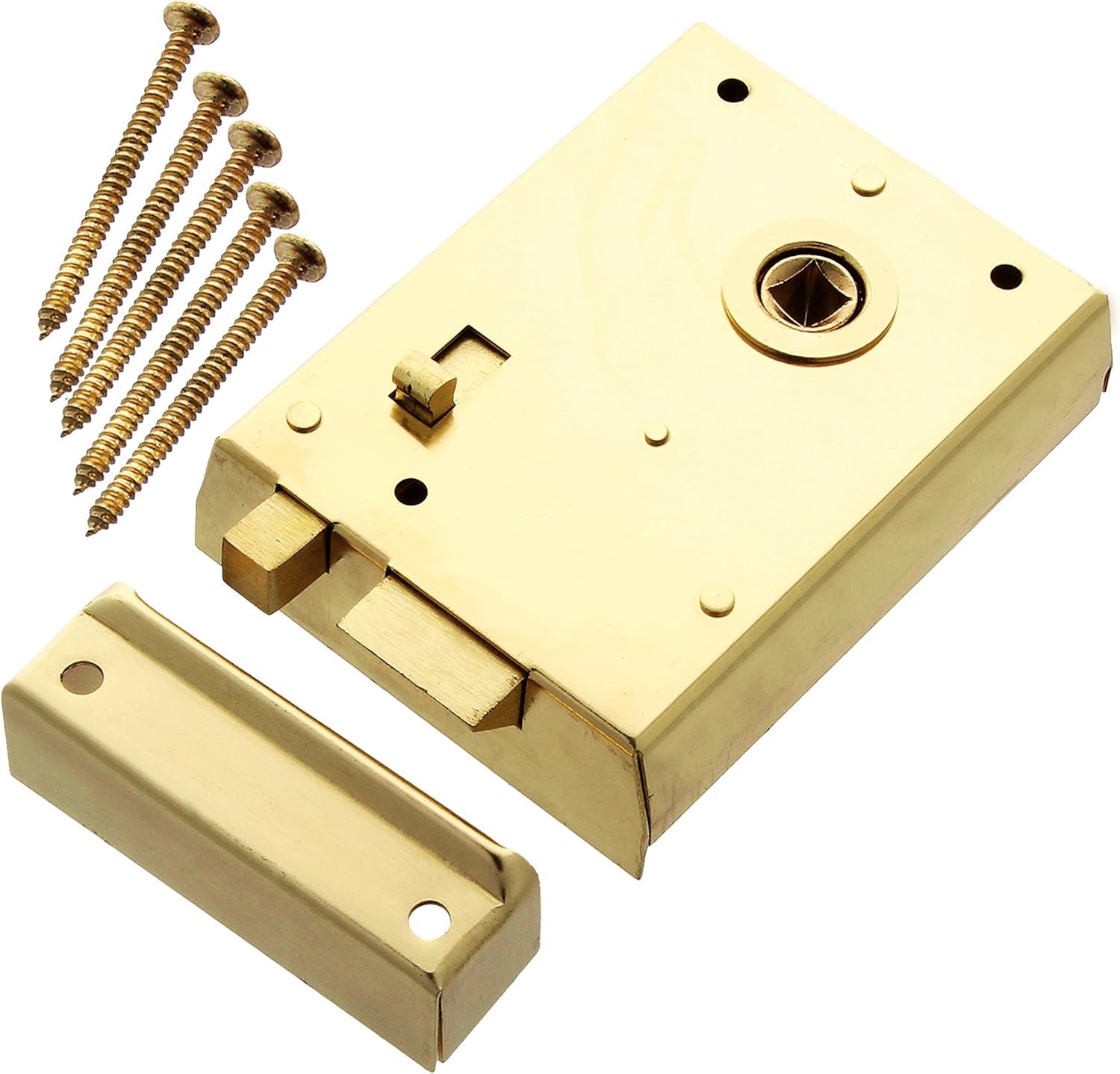 Brass Rim Lock with Snib Victorian Door Deadlock Amazon.co.uk DIY