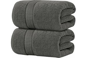 Oakias 2-Pack Bath Sheets – 35 x 70 Inches, Grey – 600 GSM Extra Large Bath Towels – 100% Ring-Spun Cotton, Soft, Quick-Dry & Highly Absorbent – Ideal for Bathroom, Shower, Hotel, Gym & Spa
