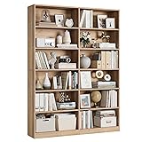 FACBOTALL Bookshelf and Bookcase, 6-Tier Double