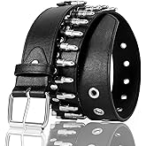 YA BELT Studded Belt for Women and Men Goth Metal Punk Belt Scene Style Cool Belts for Jeans