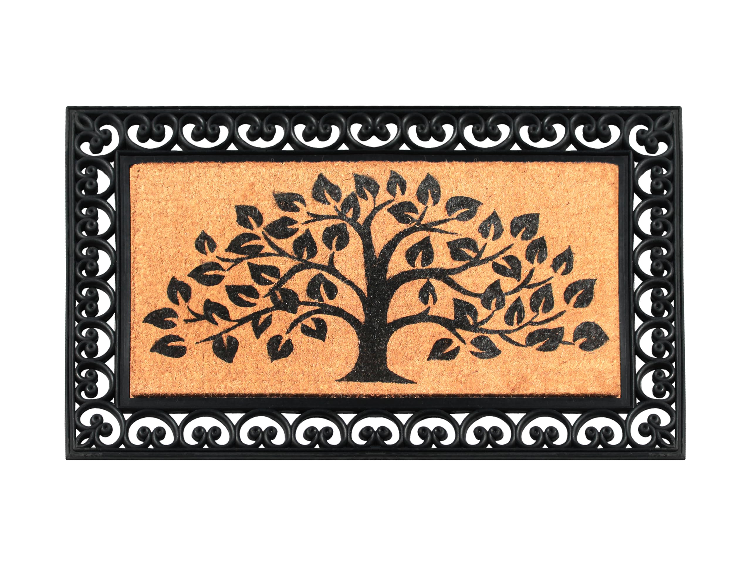 A1HC Natural Coir & Rubber Door Mat, 30"x48" – Thick, Durable, Heavy Duty, Anti-Shed, Fade-Resistant, Long-Lasting Outdoor Entrance Large Doormat for Front Porch Image