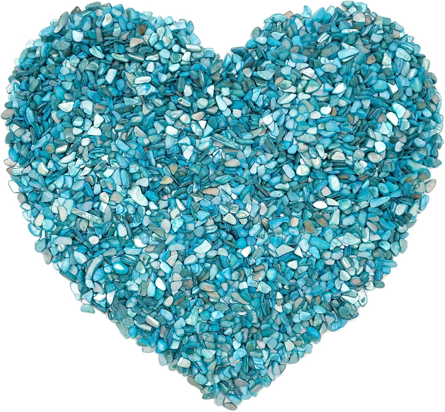 Vase Fillers - LYFJXX Crushed Shells for Crafts, Sea Shells for Kids DIY Art, Vase Fillers Table Scatter, Party Favor, Wedding Decoration, Succulents Plants Soil Cover, Art Crafts (Blue)