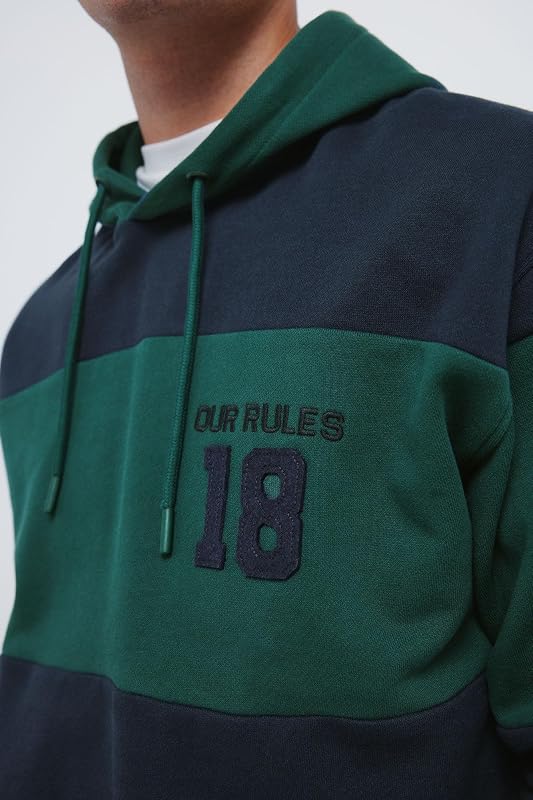 Block Colour Sweatshirt, Grün, S für Herren