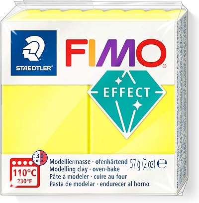 Staedtler FIMO Effect Neon Yellow Oven-Hardening Modelling Clay 57g