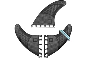 Surf Squared Honeycomb Fiberglass Performance Surf Fins – Fits Futures Single Tab - Ride as Twin, Thruster, or Quad – Durable, Lightweight & Versatile