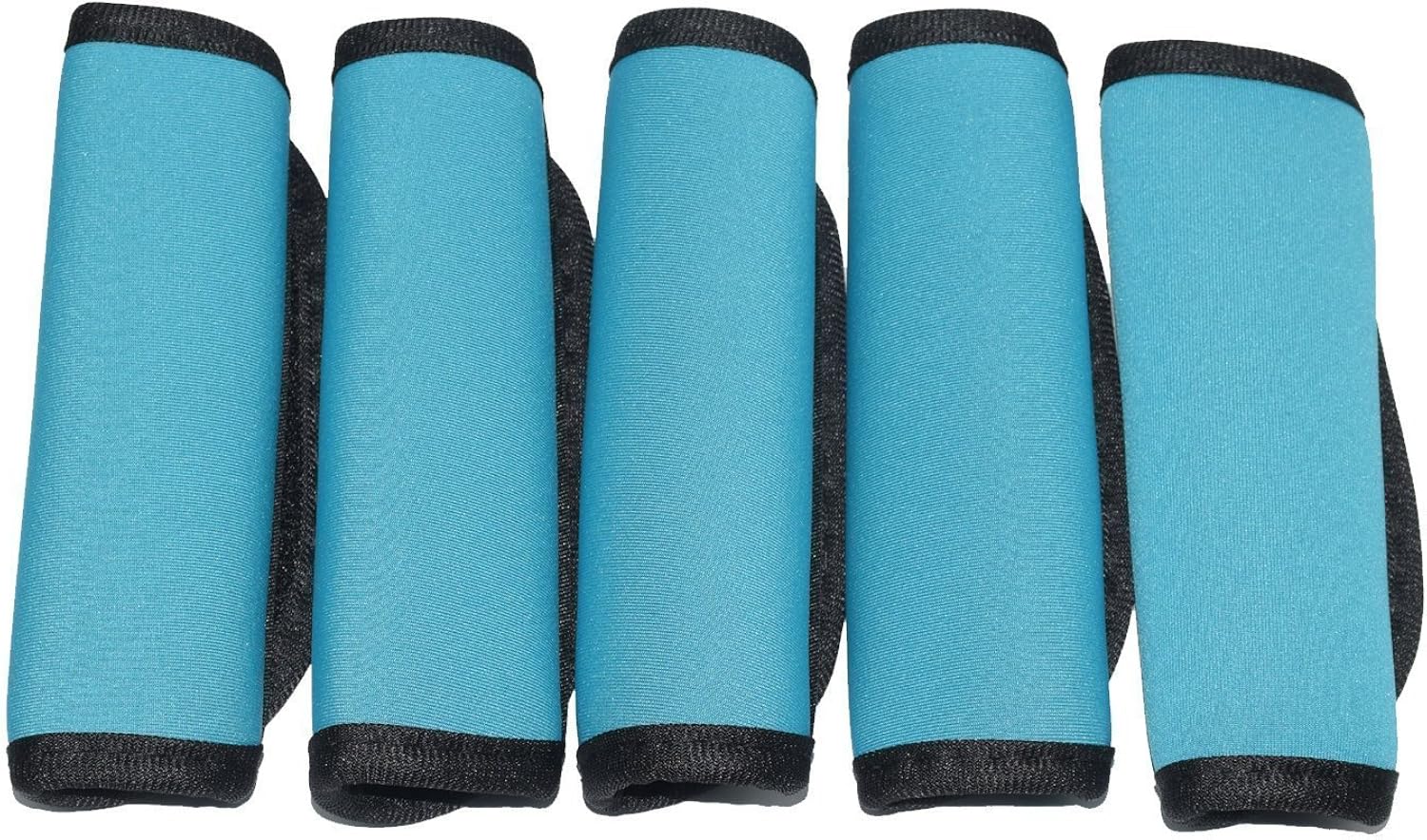 Orchidtent 5 Pack Soft Comfort Neoprene Water-Resistant Handle Wraps/Grip/Identifier/Hand Luggage for Travel Bag Luggage Suitcase (blue)