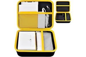 ALKOO Case for KODAK Dock Plus 4PASS Instant Photo Printer (4x6 inches), Storage Holder for Cartridge Refill & Photo Paper/Charger Accessories - Box Only (Yellow)