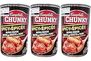 Campbell's Chunky No Prep Ready to Serve Soup — Simply Heat & Enjoy (3 Pack, Spicy Meatball Rigatoni)