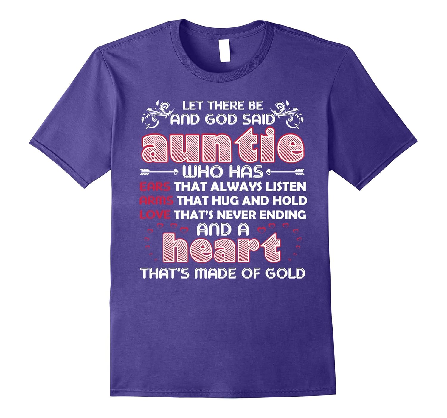 Aunt T-shirt And God Said Let There Be Auntie T-shirt-Rose