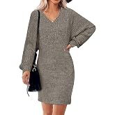 Womens Sweater Dress Long Sleeve Casual Fall Winter Bodycon Dresses 2026