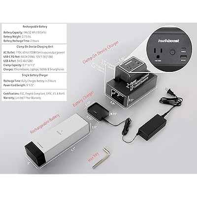 Buy Portable Laptop Charger 100w Ac Outlet Clamp On Battery Laptop Power Bank Charging Station Ac Usb C Usb A Charging Compatible With Macbook Dell Hp Surface Lenovo Asus More Online