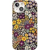 Casely iPhone 15 Case | Falling for You | Plum Floral | Compatible with MagSafe | Classic Ultra Slim Design