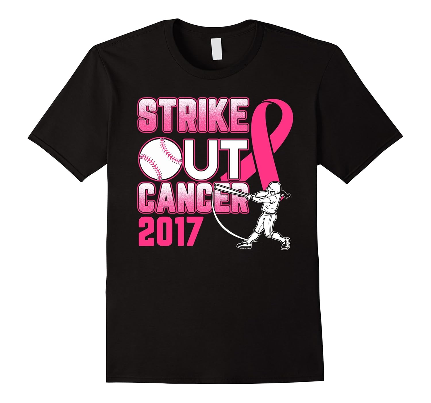Strike Out Breast Cancer Softball Shirt Gift For Mom-T-Shirt – Managatee