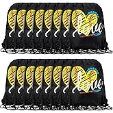 Shappy 16 Pcs Softball Drawstring Bags Softball Cinch Sack Backpack Sport Party Favor Gift Treat Goodie Bag for Team Gift