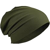 Slouchy Beanie for Women Men, Cotton Knit Winter Warm Beanies Hat, Windproof, Lightweight, Slouch Knitted Skull Cap