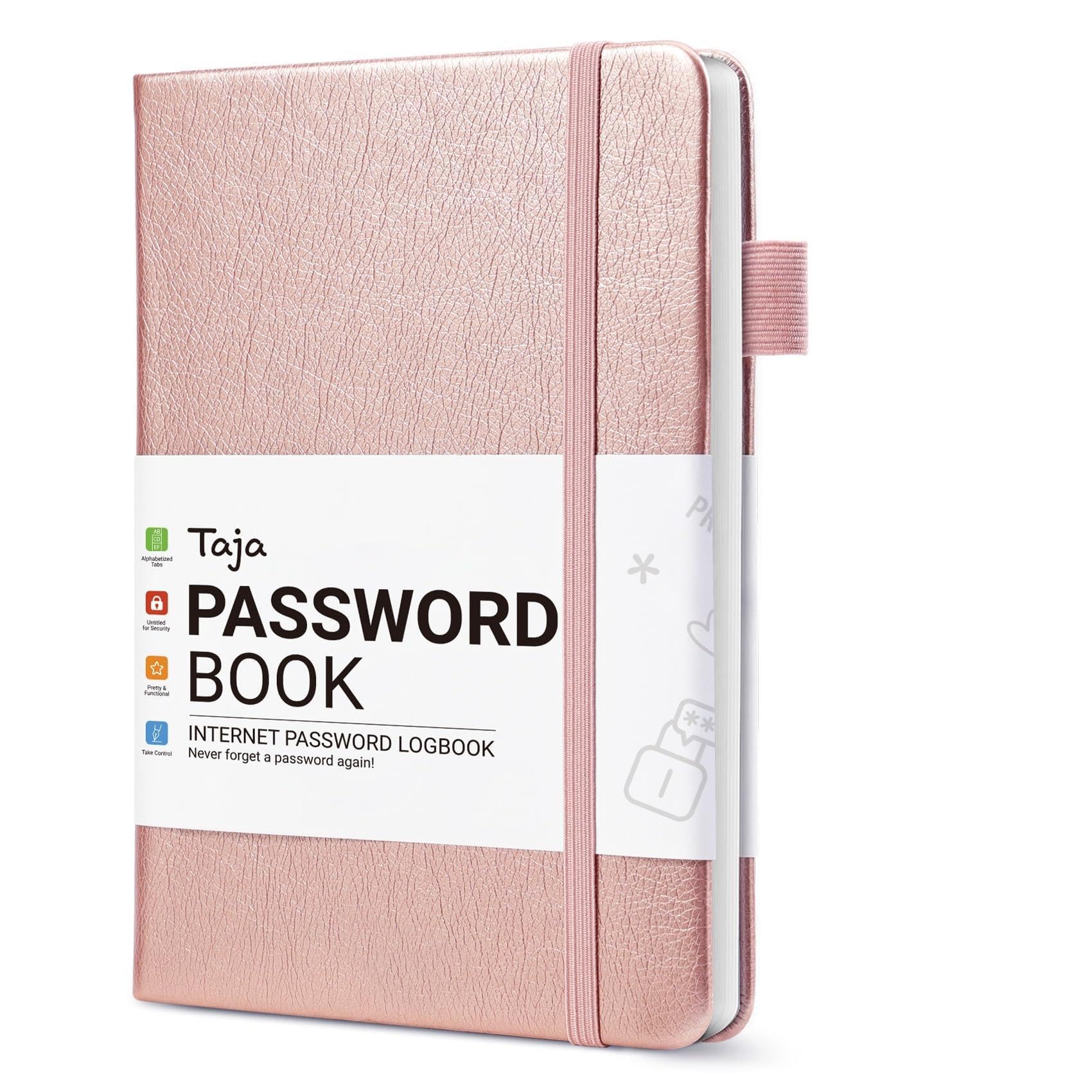 Photo 1 of ***FACTORY SEALED***Taja Password Keeper Book with Alphabetical Tabs, Small Password Books for Seniors, Password Notebook for Internet Website Address Log in Detail, Password Logbook to Help You Stay Organized - Rose Gold