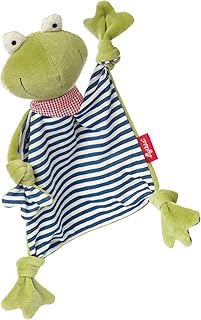 sigikid, Mädchen und Jungen, Schnuffeltuch Frosch, Natural Love, Grün/Blau, 41352