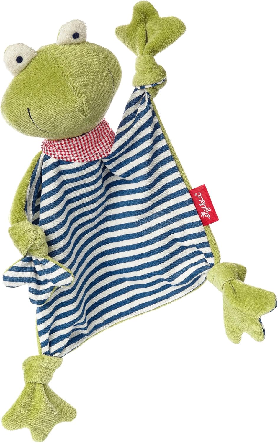sigikid, Mädchen und Jungen, Schnuffeltuch Frosch, Natural Love, Grün/Blau, 41352