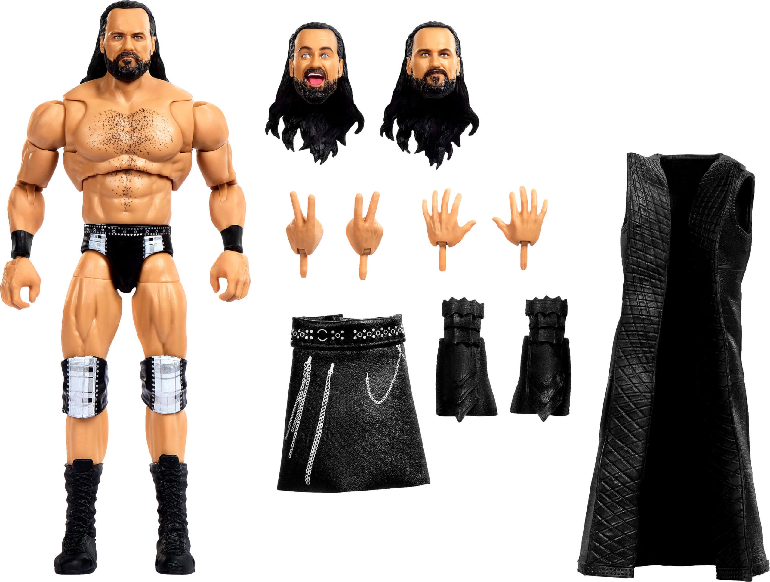 Photo 1 of Mattel WWE Ultimate Edition Action Figure & Accessories Set, Drew McIntyre 6-inch Collectible, Swappable Heads & Hands, 30 Articulation Points